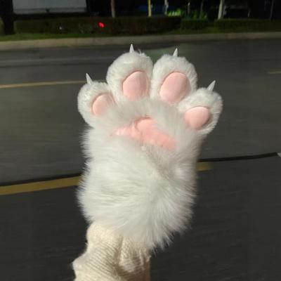 Nepbont Vlezige POTEN Handschoenen Lange Gespikkelde Klauwen Kigurumi Cosplay Kostuum Wanten Halloween Feest Attributen voor Vrouwen Feest Accessoires