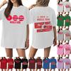 Women's Casual Letter Print Short-sleeved Top T-shirt