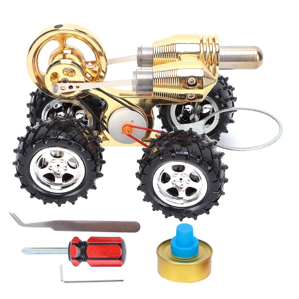 Stirling Car Engine Model Miniature External Combustion Power Exquisite Physics Science Kit for Expe