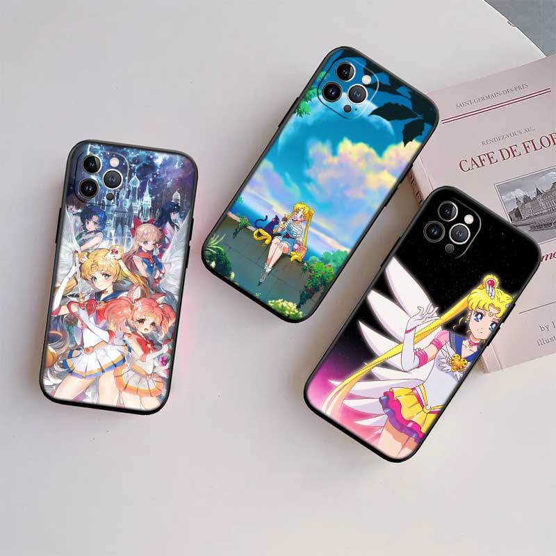 UP44 S-Sailors M-Moon Hülle für Samsung Galaxy M06 M15 M16 M35 M55 M56 A36 A42 A50 A50S A51 A52 A32 A33 A05 A05S A06 A16 A20