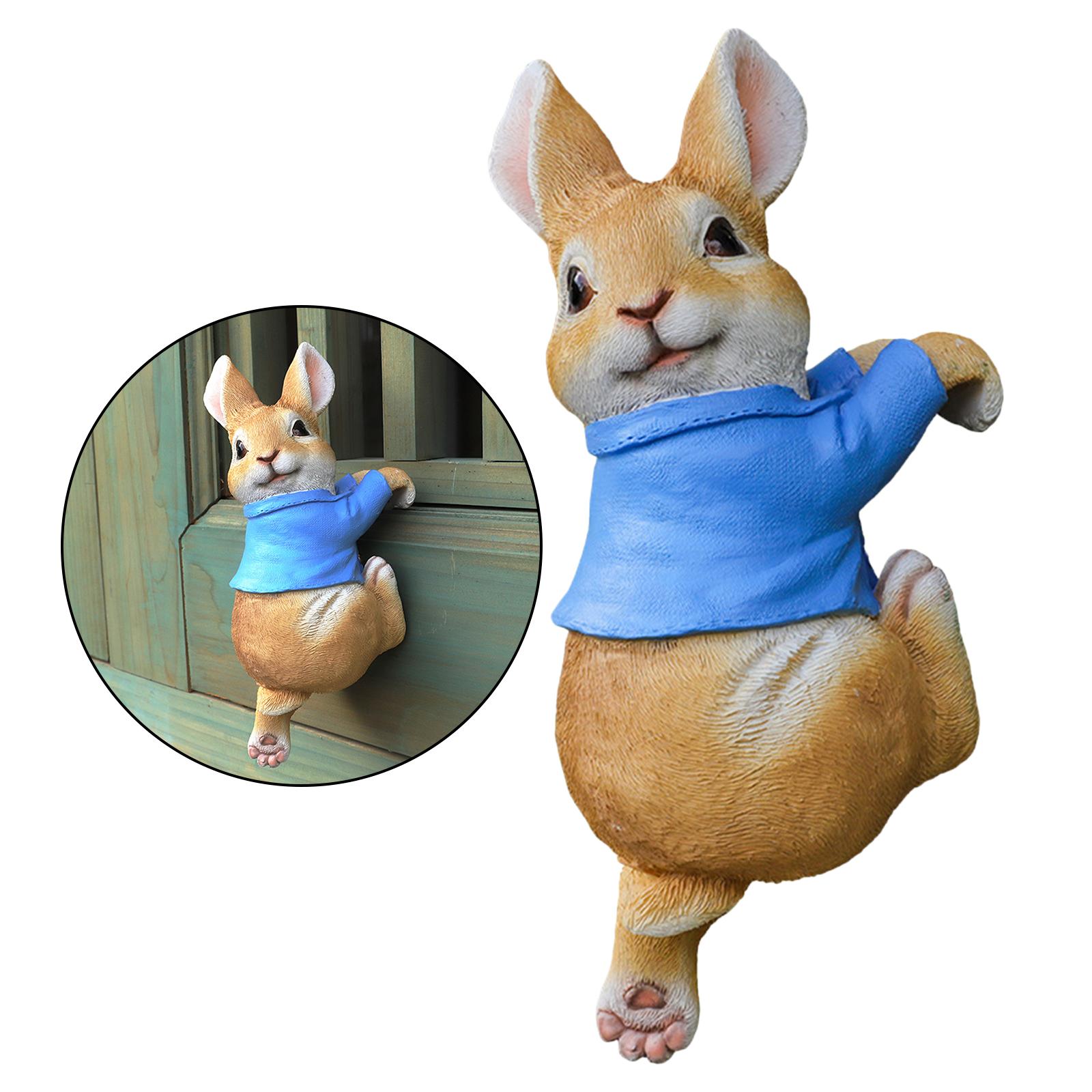 Изысканные кроличьи украшения Садовые статуэтки Декор для синий