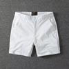 Men's Casual Cotton Shorts Summer Solid Color Slim Fit Loose Fit Thin Three-quarter Length Pants European American Workwear