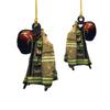 Decorated Firefighter Fireman Pendant Custom Ring Star Wooden Ornament Country Christmas Ornament Home Ornament Souvenir 2024