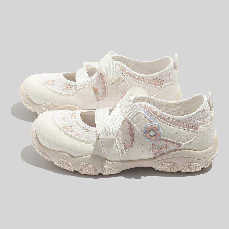 Fashion Shoes Women's Sneakers With Platform Woman-shoes Thick Sole Casual Roses Canvas Rubber Leisure Floral Hook & Loop Fabric Solid R
