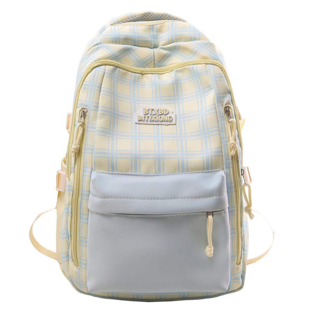 Schoolbag wholesale new schoolbag plaid niche idyllic anti-splashing versatile girl backpack cute primary school backpack