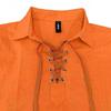 Men's Linen Shirts Long Sleeved Lace Up V Neck Casual Blouse Spring Summer Thin Front Tees Tops Breathable Men Clothing