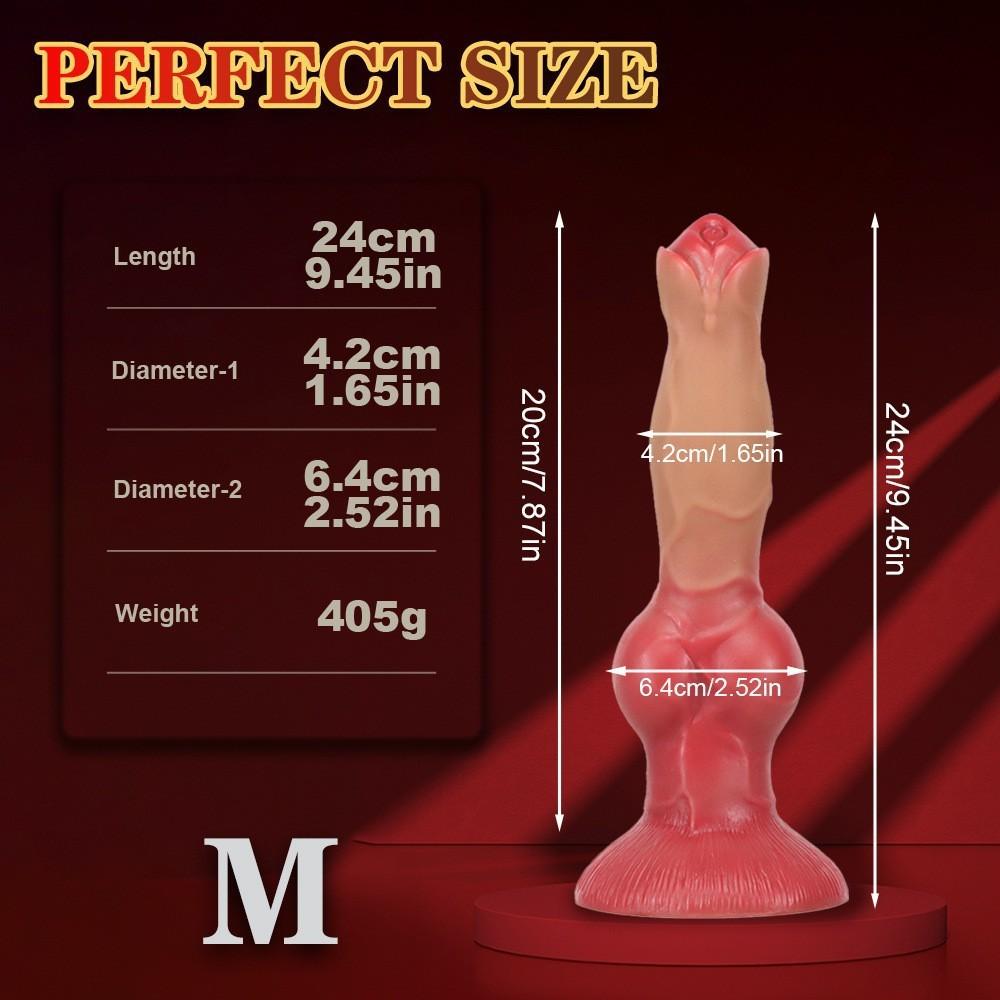 Super Soft Silicone Animal Penis Dildo - Body-Safe Anal Plug for Women & Men, Realistic Adult Sex Toy