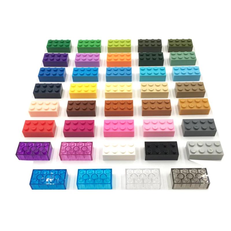 Non-Toxic 30Pcs Bulk Blocks Building Bricks Thick 2X4 Educational Assemblage Construction Toy For Children Size Compatible With Brand 3001