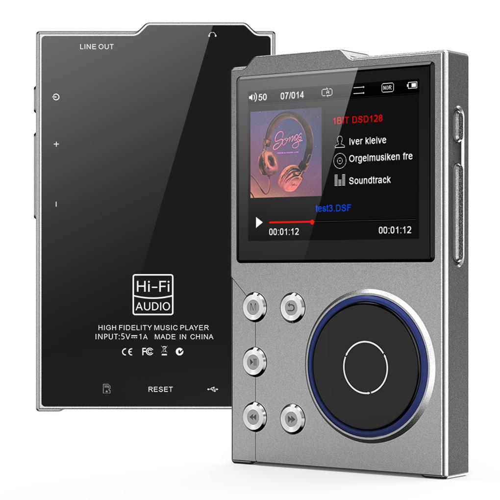 MP3 Player Lossless DSD High Definition Portable Hi-Fi Digital Audio Music Player Built-in 16GB Supports Up To 128GB Memory Card
