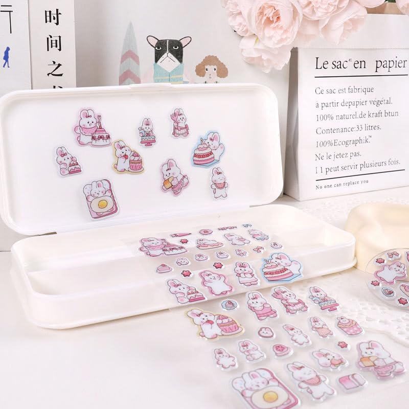 3D Pop Stickers with Soft Animal Durable Perfect for Decorating Your Planner or Perfect for Christmas or Birthday Includes Cute Mini Bubble Stickers