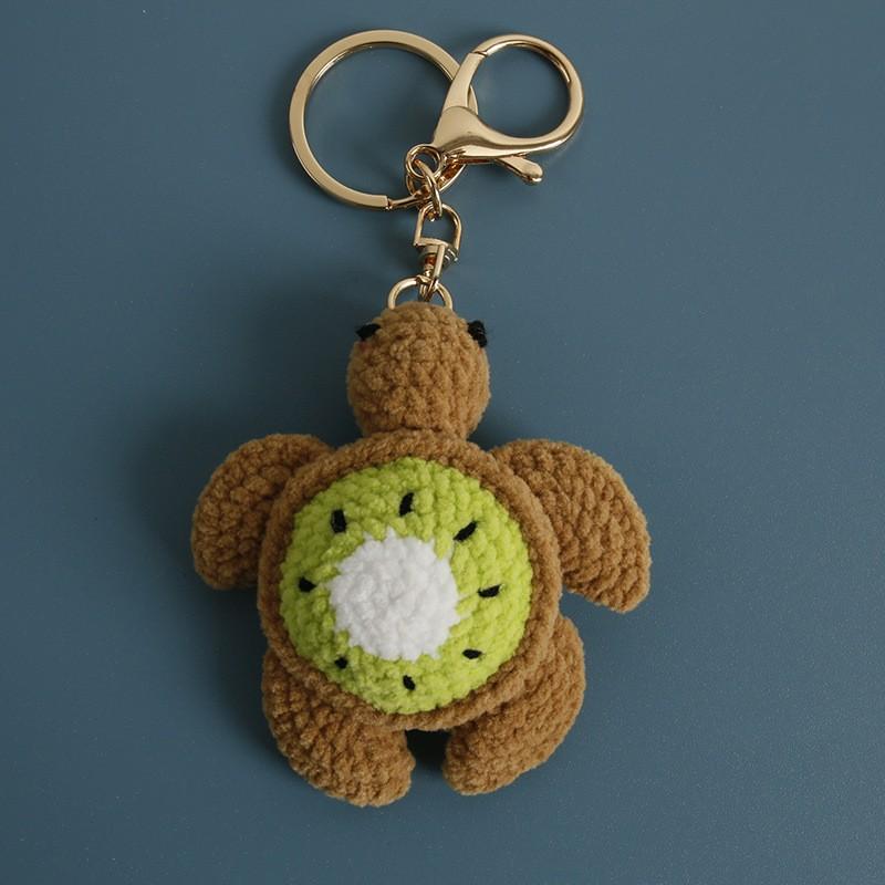 Schattige Fruit Serie Haak Schildpad Sleutelhanger Grappige Schildpad Poppetje Sleutelhangers Voor Tas Hanger Schattig Schildpad Poppetje Gebreide Sleutelhanger Op Maat