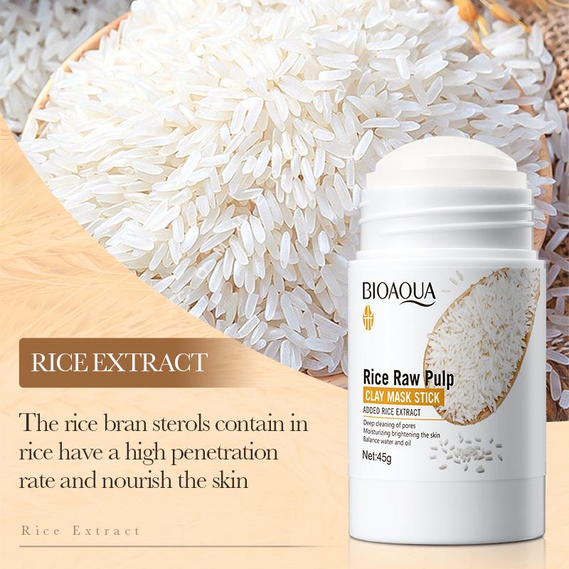 Rice Pulp Deep Cleaning Mud Stick To Remove Acne Moistening Clean Mud Stick To Control Oil Nourishing Rice Mud Stick To Clean Face