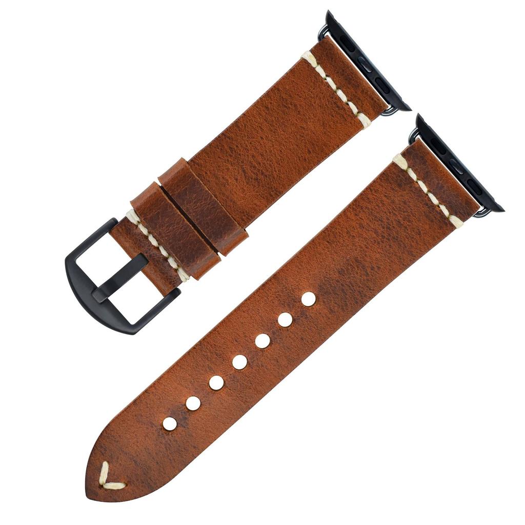 Applicable To Apple Watch Leather Strap Apple Watch Iwatch8 Men'S S7 Women'S Strap