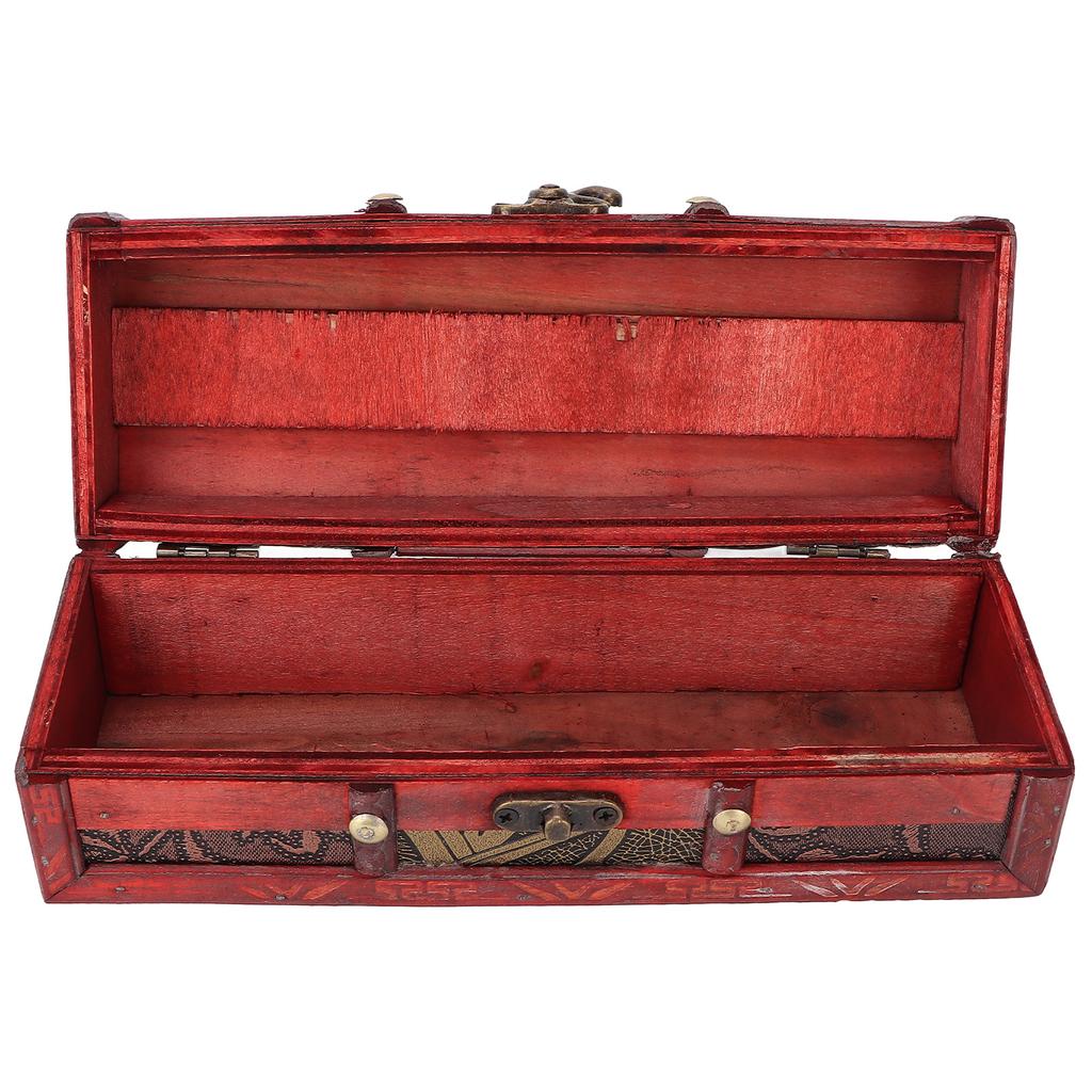 Retro Wooden Jewelry Box Elegant Hairpin Necklace Bracelet Organizer Case Home Decoration Craft