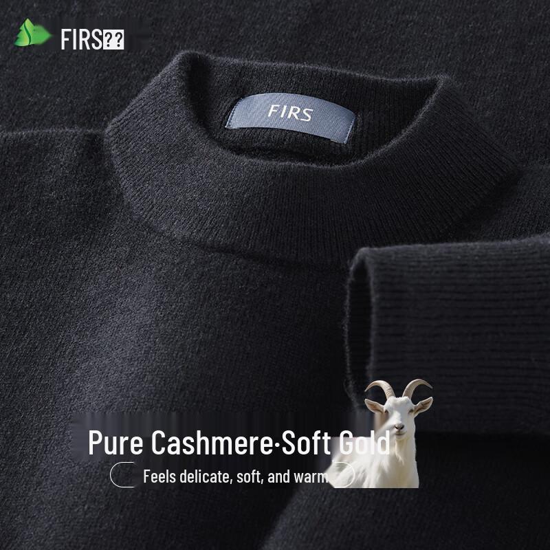 Shanshan Men's Pure Cashmere Half-Turtleneck Sweater
