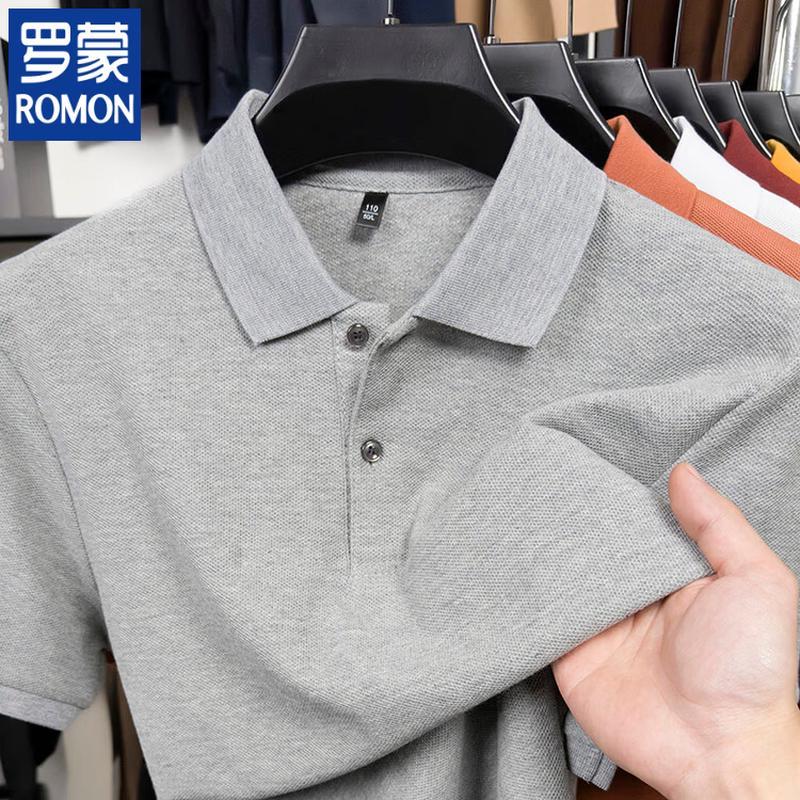 Romon Men s 100% Cotton Solid Polo Shirt XL