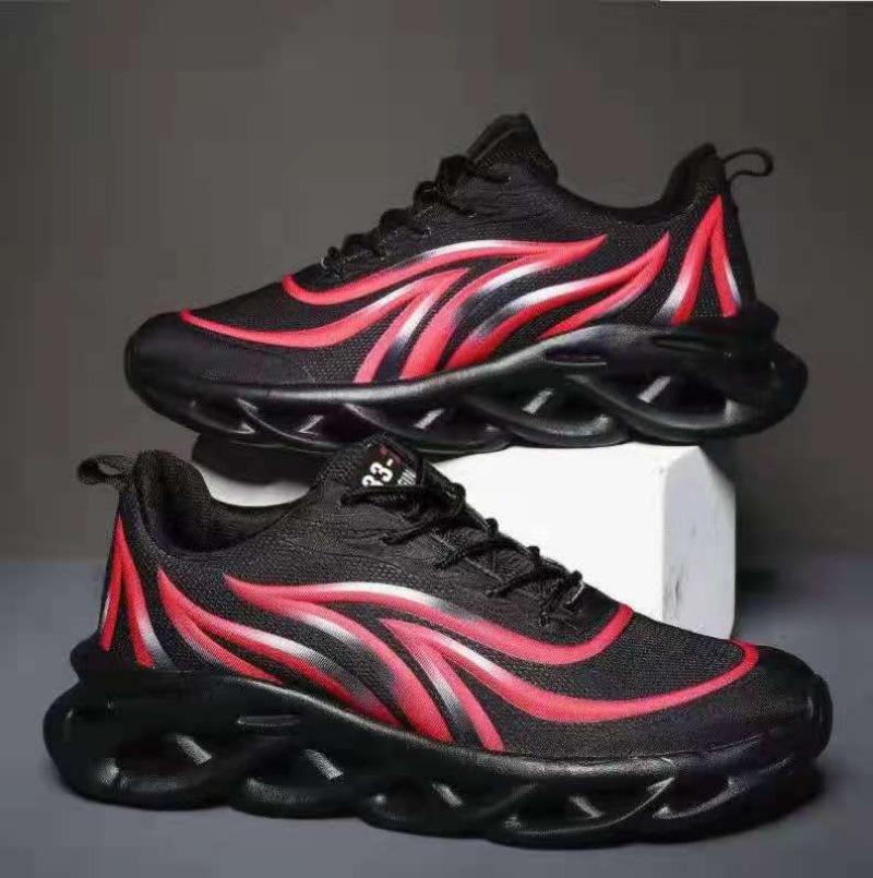 Herren Trendschuhe Mode Flamme Atmungsaktiv Weichsohle Herren Laufschuhe Sport Student Sommer Rutschfeste Sneaker Zapatillas Hombre