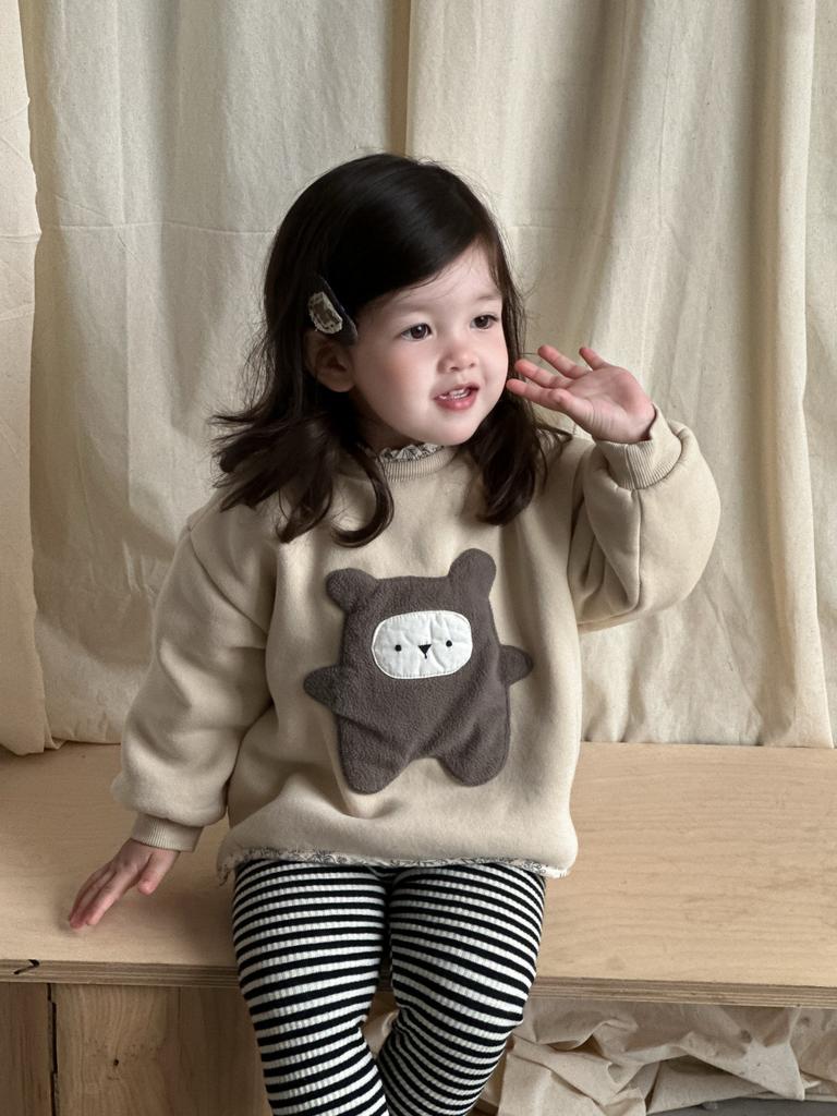 Children's winter thickened sweater new children's clothing baby warm clothing girls velvet bear suit