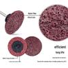 2-inch Nylon Sanding Disc Set: Red, Yellow, Blue - Non-woven Rotary Lock for Rust & Paint Removal