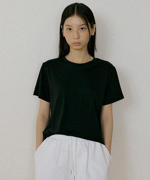 Lingseoul Tencel Blended Round Top-Black