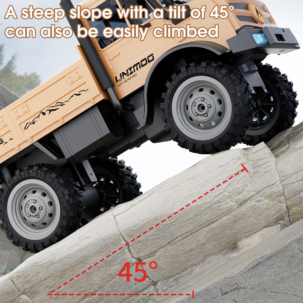 Fjernstyrt terrengbil 1/16 2,4 GHz fjernstyrt bil med kamera 720P 20 km/t høy hastighet