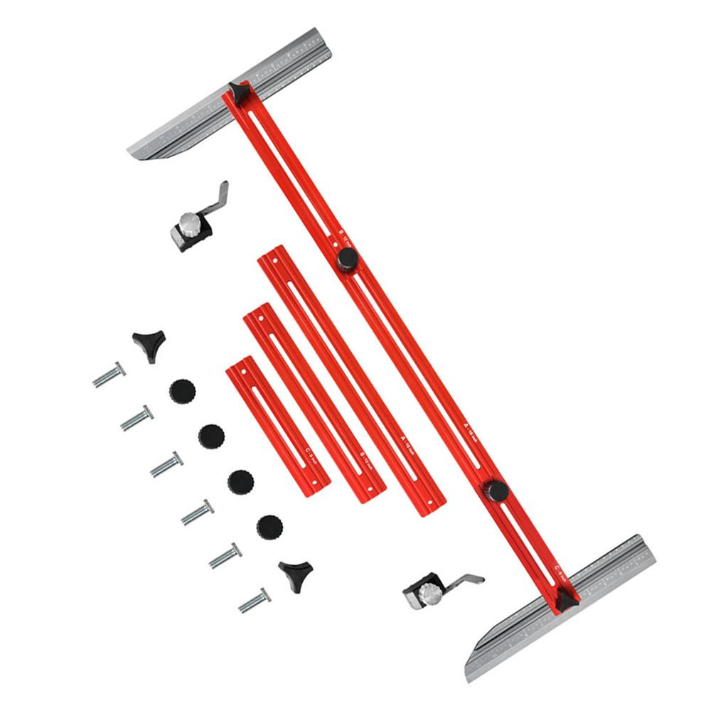 Stair Measuring Tool Jig Aluminum Alloy Flexible Easy Adjustment Stair Tread Gauge