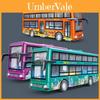 Trägheits-Licht-Geräusch Doppeldeckerbus Spielzeug für Kinder mit zu öffnenden Türen und visueller Entwicklung