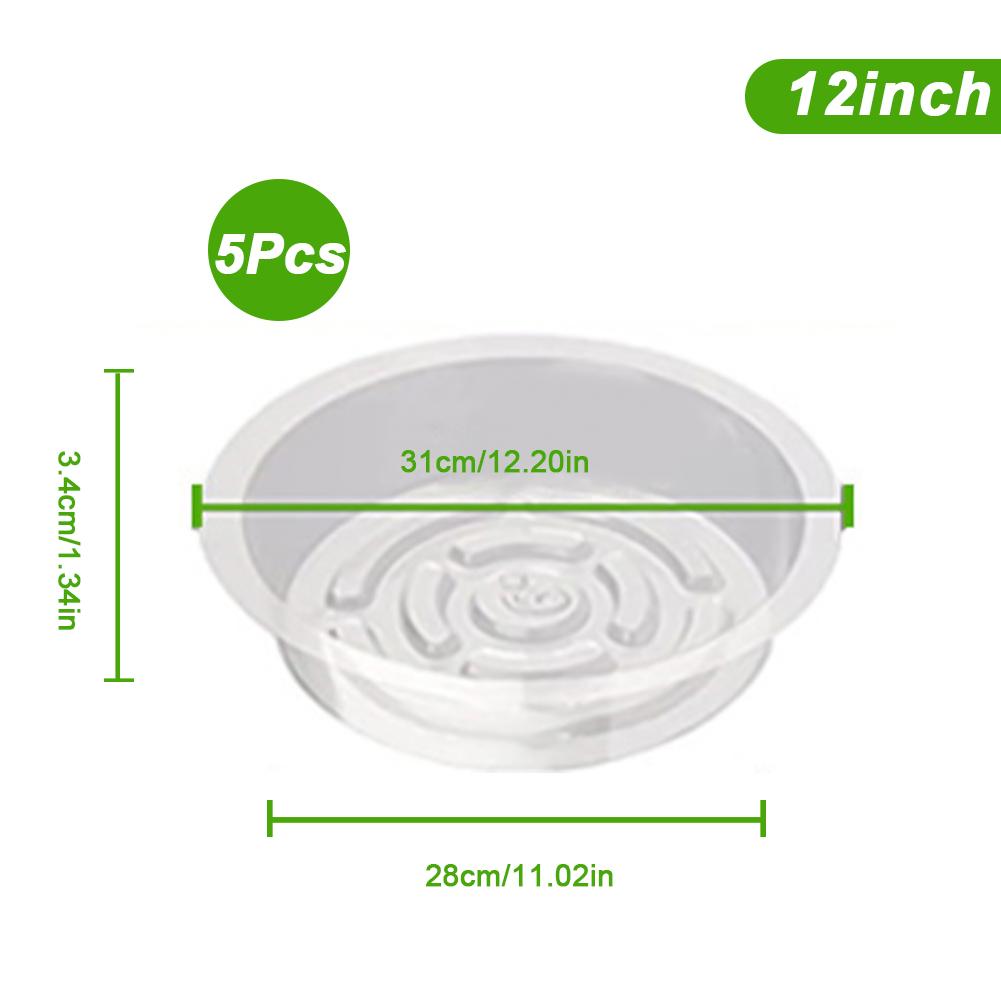 Transparent Verdickter PET Runder Untersetzer für Blumentöpfe Wasseruntersetzer Blumenuntersetzer Kissenbasis