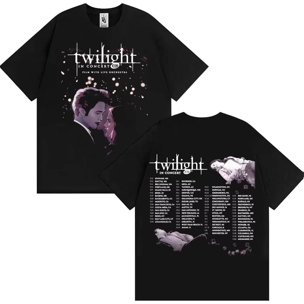 Twilight in Concert Tour T-shirt Vampires Wolves Romance Bella Edward Cullen T Shirt Men Women T Shirts S