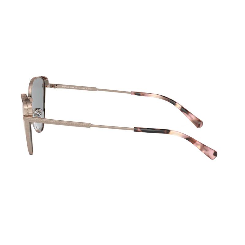 Michael Kors Temple Logo Metal Irregular Sunglasses Unisex Couple Style Gold