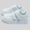 Solid Color Velcro Thick-soled 22 Spring New Round Head Low-top Thick-soled Casual Board Shoes