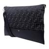 Fendi Letter Print Patchwork Leather Clutch Small Men Clutch Black 7N0144-ARK1-F1IKJ