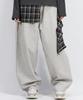 Deumakeu Grunge Washing Side One Tuck Curved Wide Pants Gray