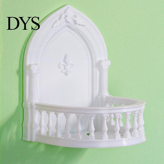 Floating Display Ledge for Plants Wall Mounted Shelf, European Style, Decorative Self-adhesive Mount Security Camera Rack, Action Figures And Cameras