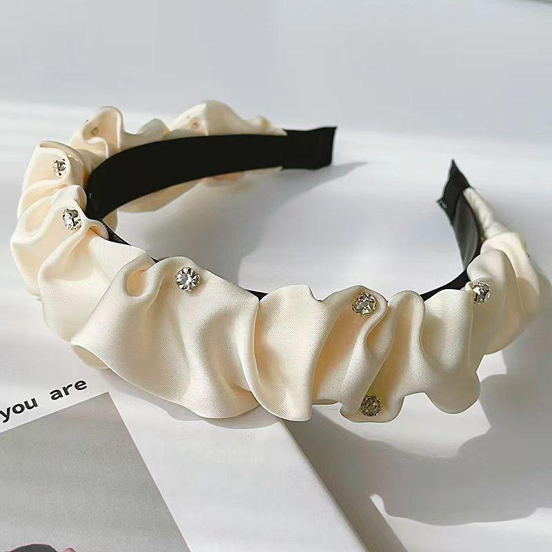 French Retro Braided High-Grade Headband: High Skull Top, Non-Slip, Perfect for Washing Face.