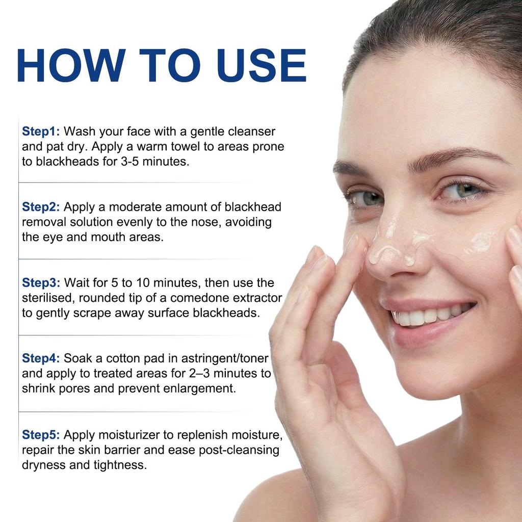 Blackhead Skin Clean Liquid-Lifts Surface Oil And Buildup-Clean Face And Conceals Acne-Gentle For Daily Use, 30ml