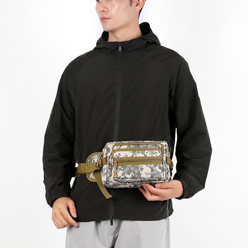 Outdoor Tactical Waist Bag Water-repellent Wear-resistant Men's Chest Bag Multi-layer Storage Commuter Shoulder Crossbody Bag