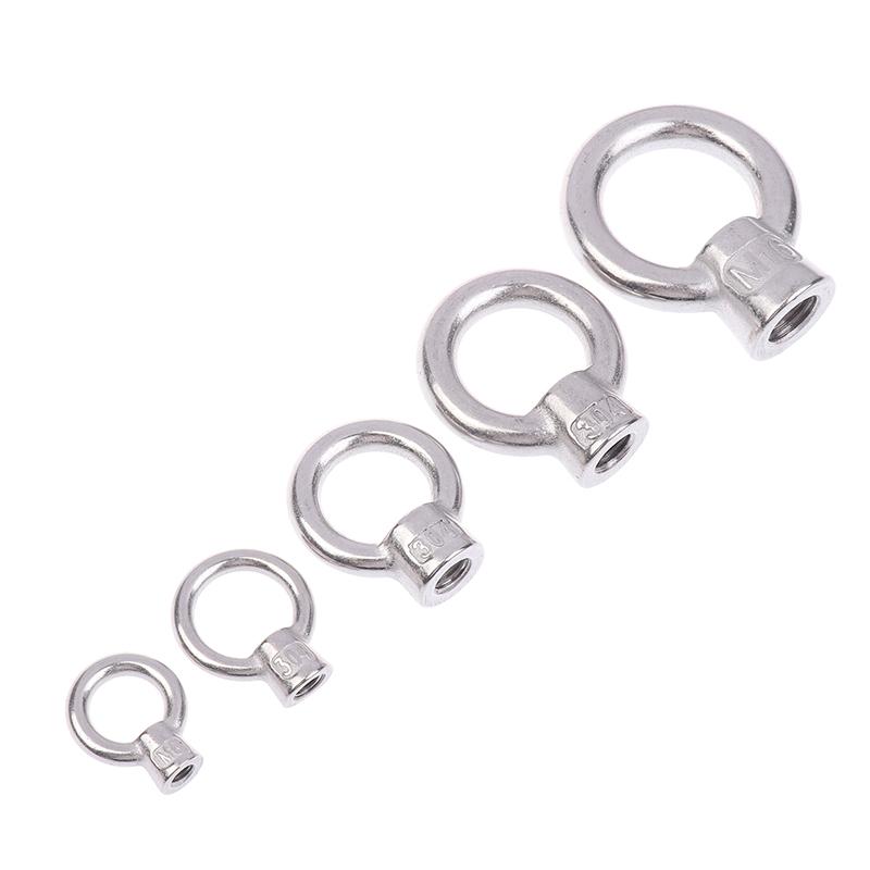 304 Stainless Steel Japanese Eye Nuts M6 M8 M10 M12 M16 Lifting Rings Marine-Grade Hardware Rigging Hoisting Industrial
