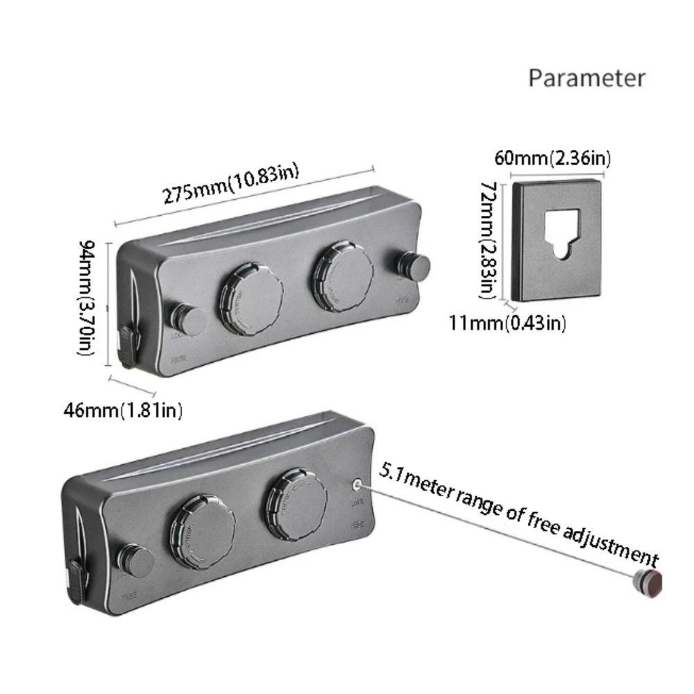 Stainless Steel Retractable Clothesline Heavy Duty Invisible Clothesline  Laundry Drying