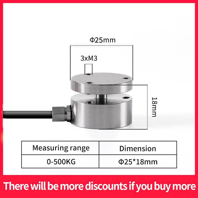 Hochwertige 25mm Inline-Kraftmessdose Miniatur Zug- und Druckkraftsensor Aufprallkraftmessung Wägesensor