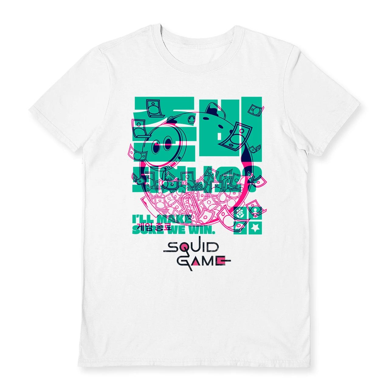 

Я позабочусь о том, чтобы мы выиграли Игру в кальмара 2 Белая футболка футболки M