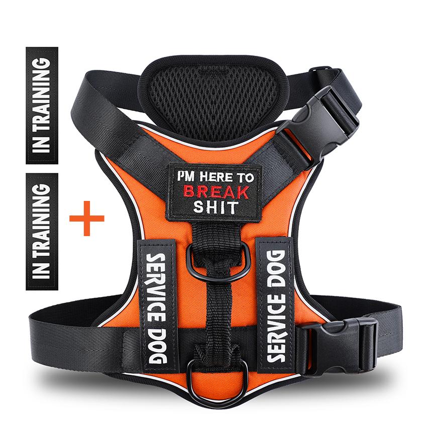Dog Harness No Pull Reflective Tactical Harness Vest for Small Large Pet Dogs Walking Training Outdoor Dog Supplies Free Patches