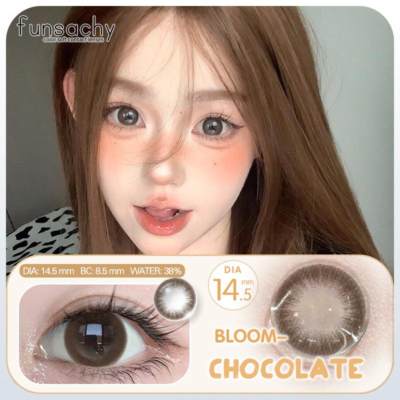 FUNSACHY 1 Pair Color Contact Lenses For Eyes Natural Gray Blue Beautiful Pupil Soft Natural Accessories Yearly Cosmetic Pupils