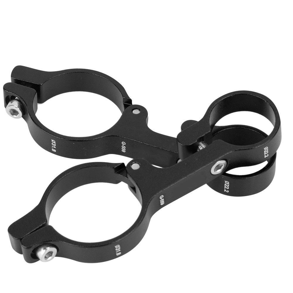 Aluminium Alloy Cycling   Odometer Extension Mount Bike Computer Extra Holder (Black)