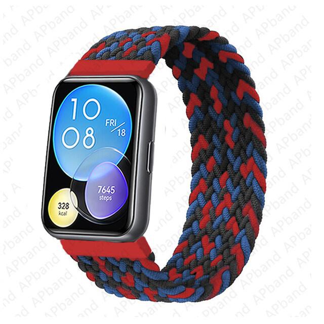 No Buckle Elastic Nylon Strap for Huawei Watch Fit 2 Sport Braided Belt Band Wristband Smartwatch Accessories for Huawei Fit 2 Watch