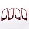 4pcs For Land Rover Freelander 2 2007-2016 ABS Chrome/Black Interior Inside Door Handle Frame Cover Trim Car