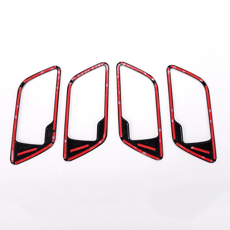 4pcs For Land Rover Freelander 2 2007-2016 ABS Chrome/Black Interior Inside Door Handle Frame Cover Trim Car