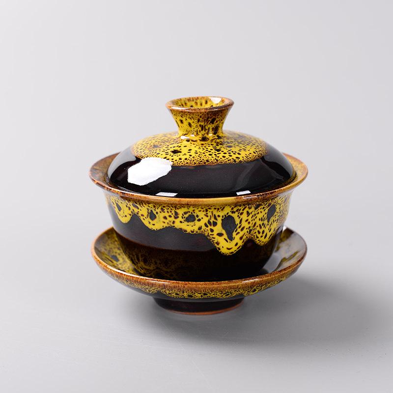 Chinese Traditions Gai Wan Tea Set Bone China Tea Sets Dehua Gaiwan Tea Porcelain Pot Set For Travel Beautiful And Easy Kettle