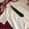 White Shirts Women with Tie Summer 2025 Turn Down Collar Basic Womens Loose Blouse Solid Daily Simple Students Lady Tops