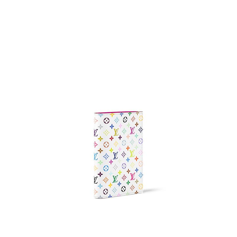 Louis Vuitton X Takashi Murakami Passport Cover Multicolor/White Monogram Canvas Men Wallets M14178